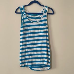 Blue White Striped Tank Top
